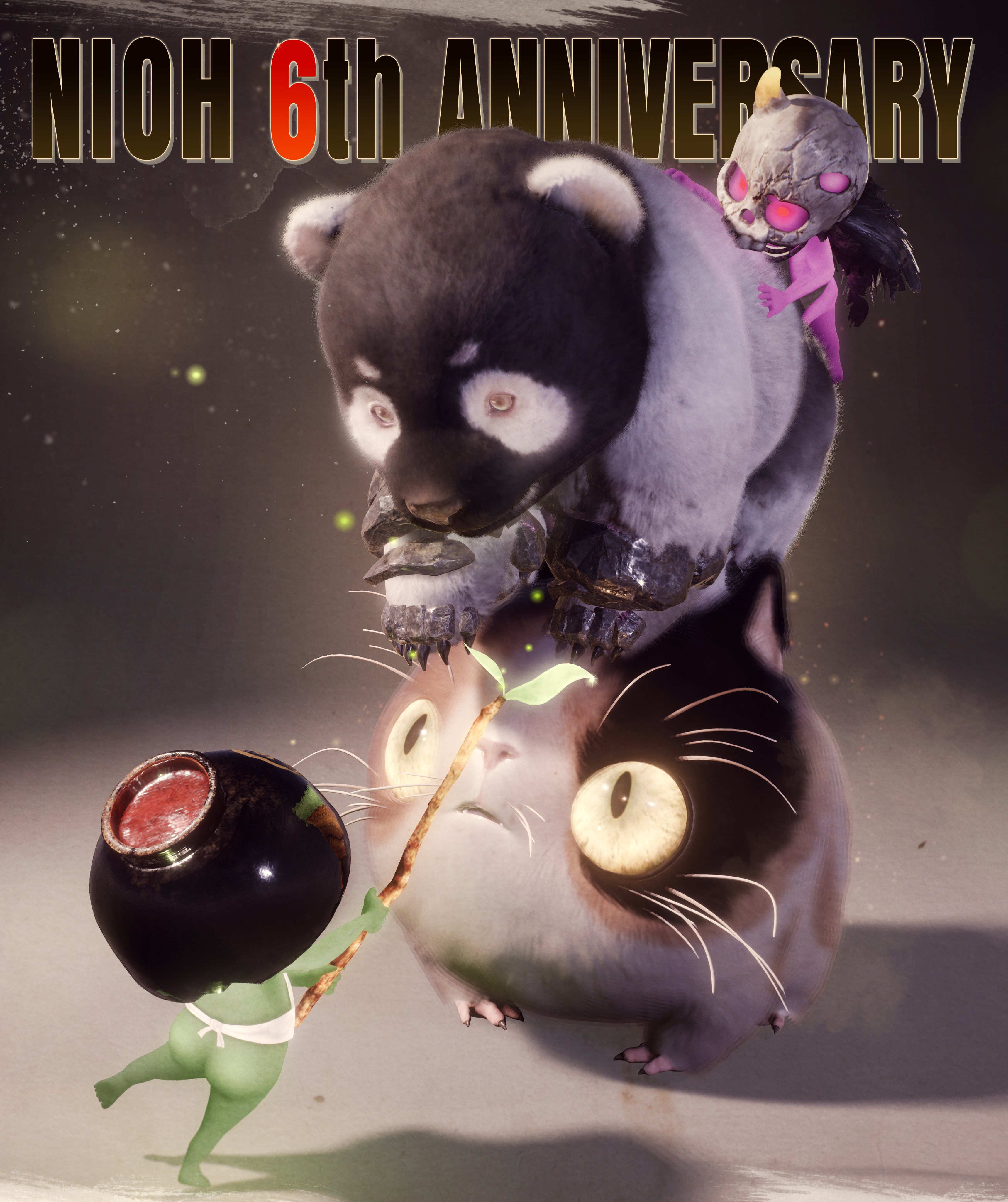 《仁王》六周年贺图发表《卧龙》萌物“嚼铁”友情出国