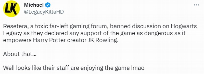 方框《霍格沃茨之遗》的论坛运营者狂热地玩本作品:香香