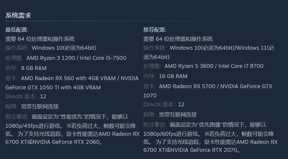 《生化危机4：重制版》构成要件发表1070可以玩
