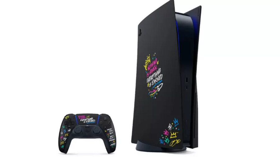 索尼联动勒布朗·詹姆斯限定主题PS5主机手柄