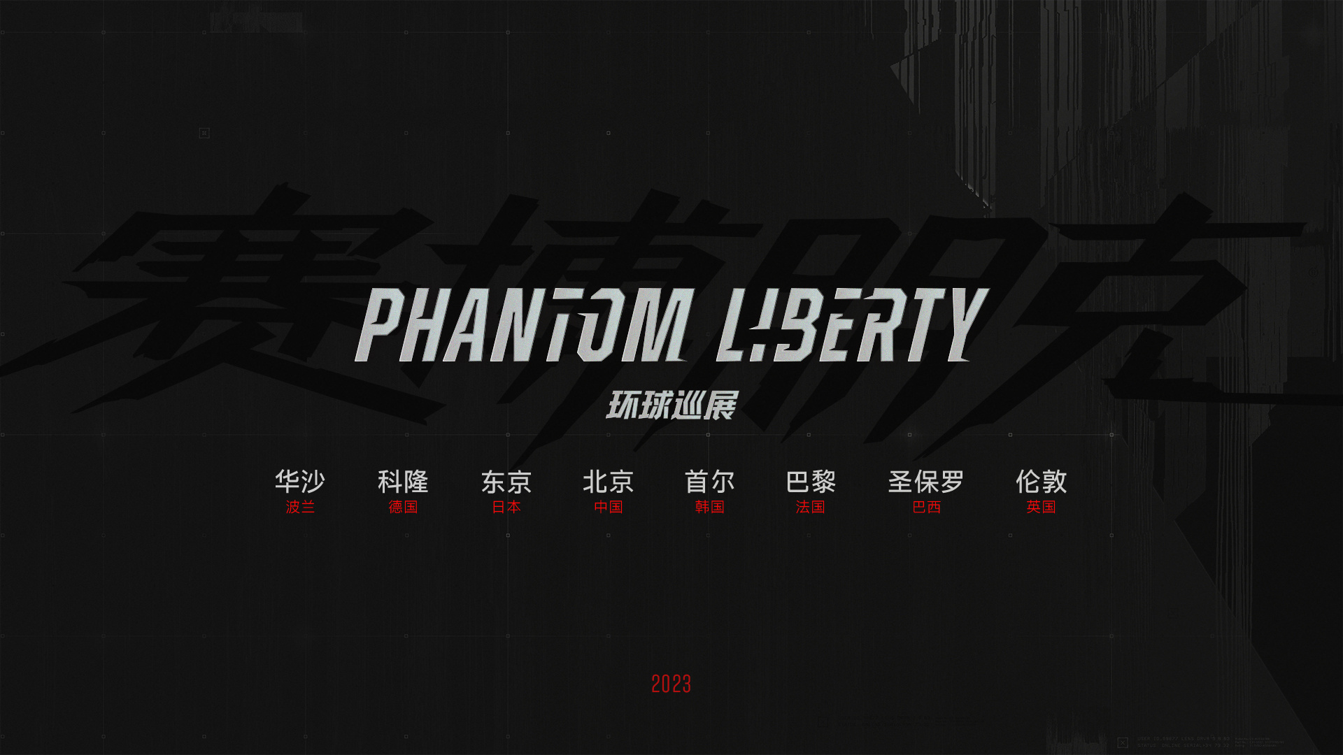 CDPR：《往日的影子》将于6月在全球举办，并将前往北京。
