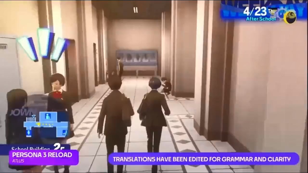 《女神异闻录3：Reload》真机屏幕泄露显示学校等场景
