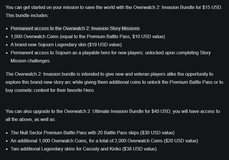 《守望先锋2》PVE去势后仍需付费：难道不应该免费吗？
