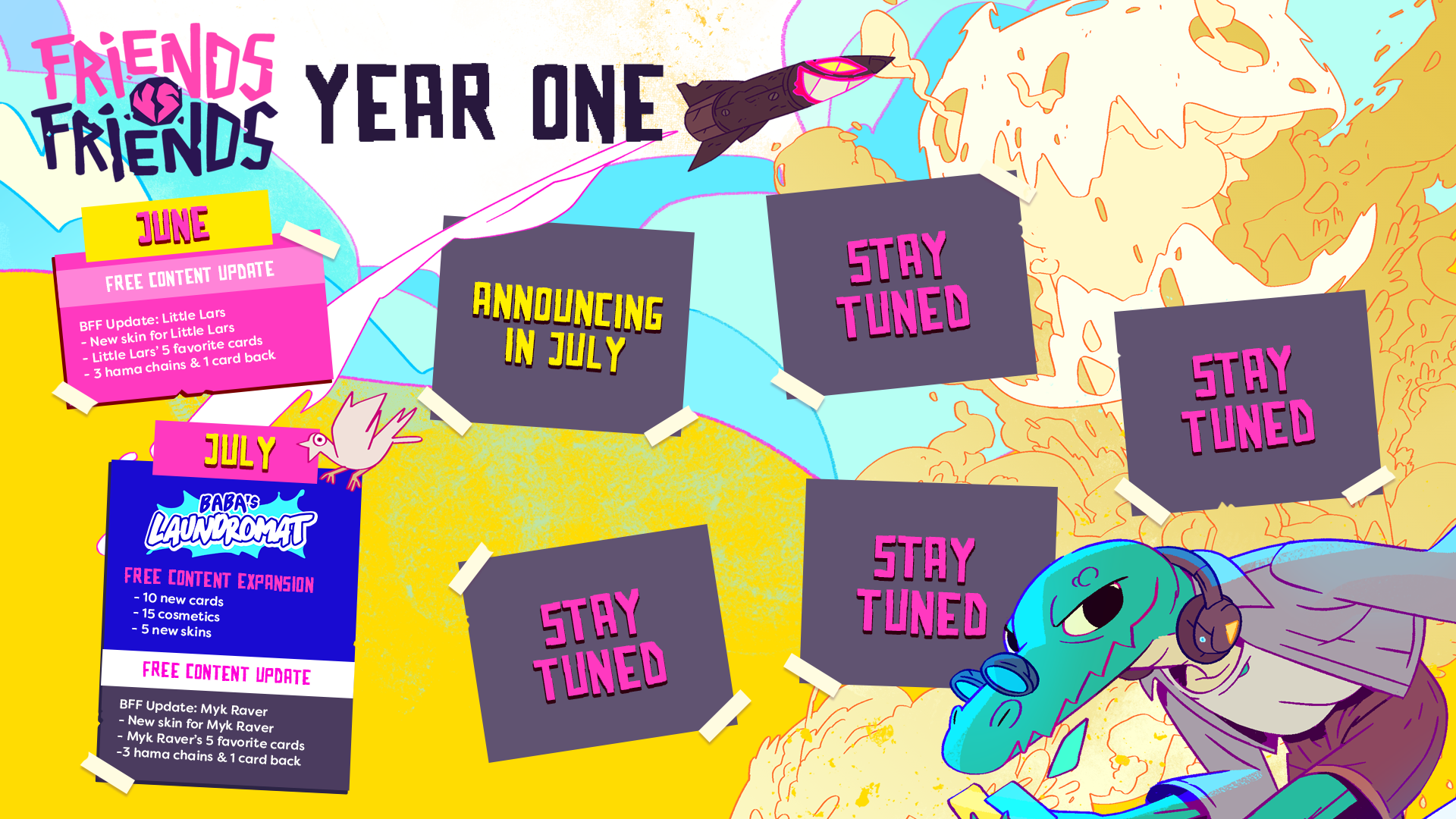 《友尽对决》官方宣布未来更新路线图，并将推出免费内容更新
