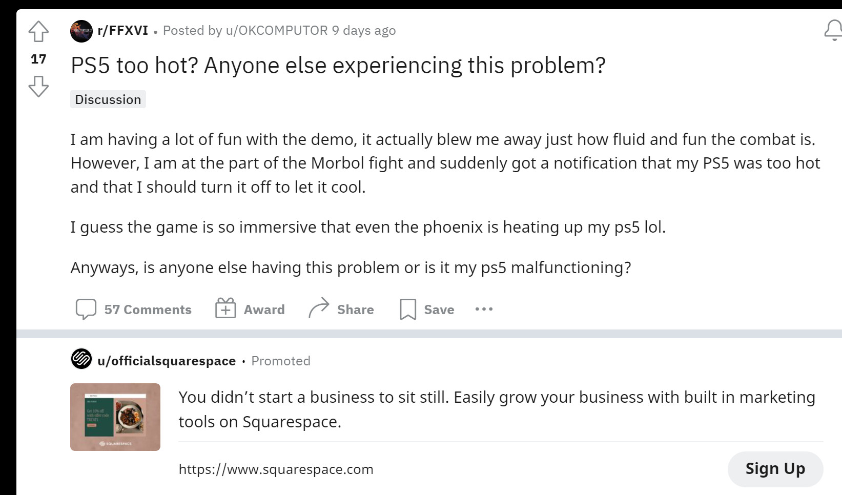 《最终幻想16》老板大战将导致PS5过热
