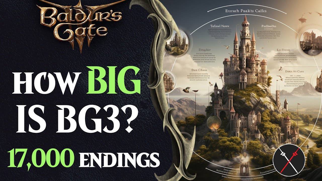 在《博德之门3》的结尾会有17000个变化。
