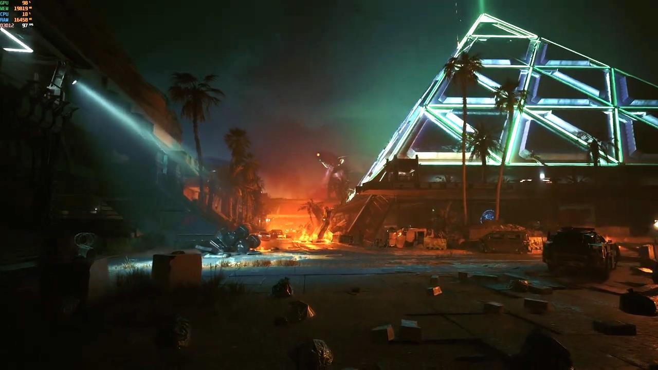 《赛博朋克2077：往日之影》4K演示屏酷炫有效。
