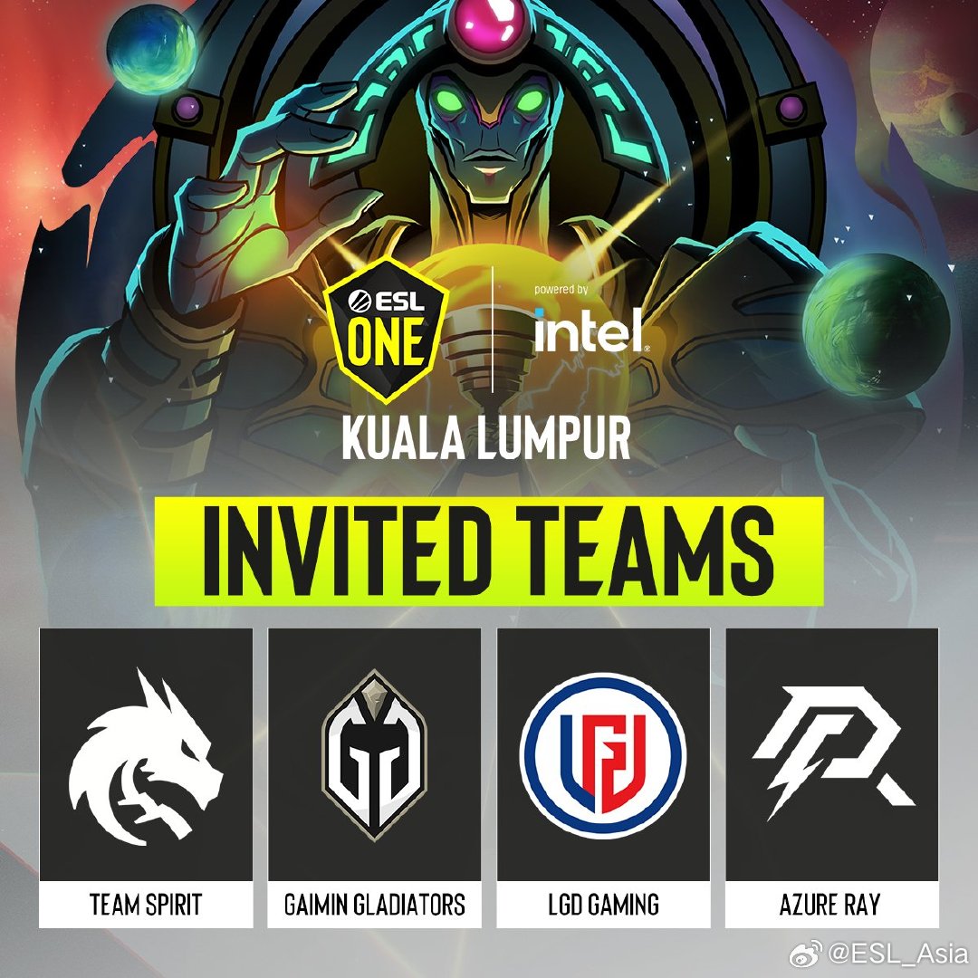 来自《DOTA2》ESLOne吉隆坡站的首批直邀团队宣布
