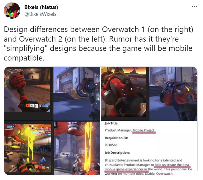 《守望先锋2》降低游戏质量以适应手机平台。