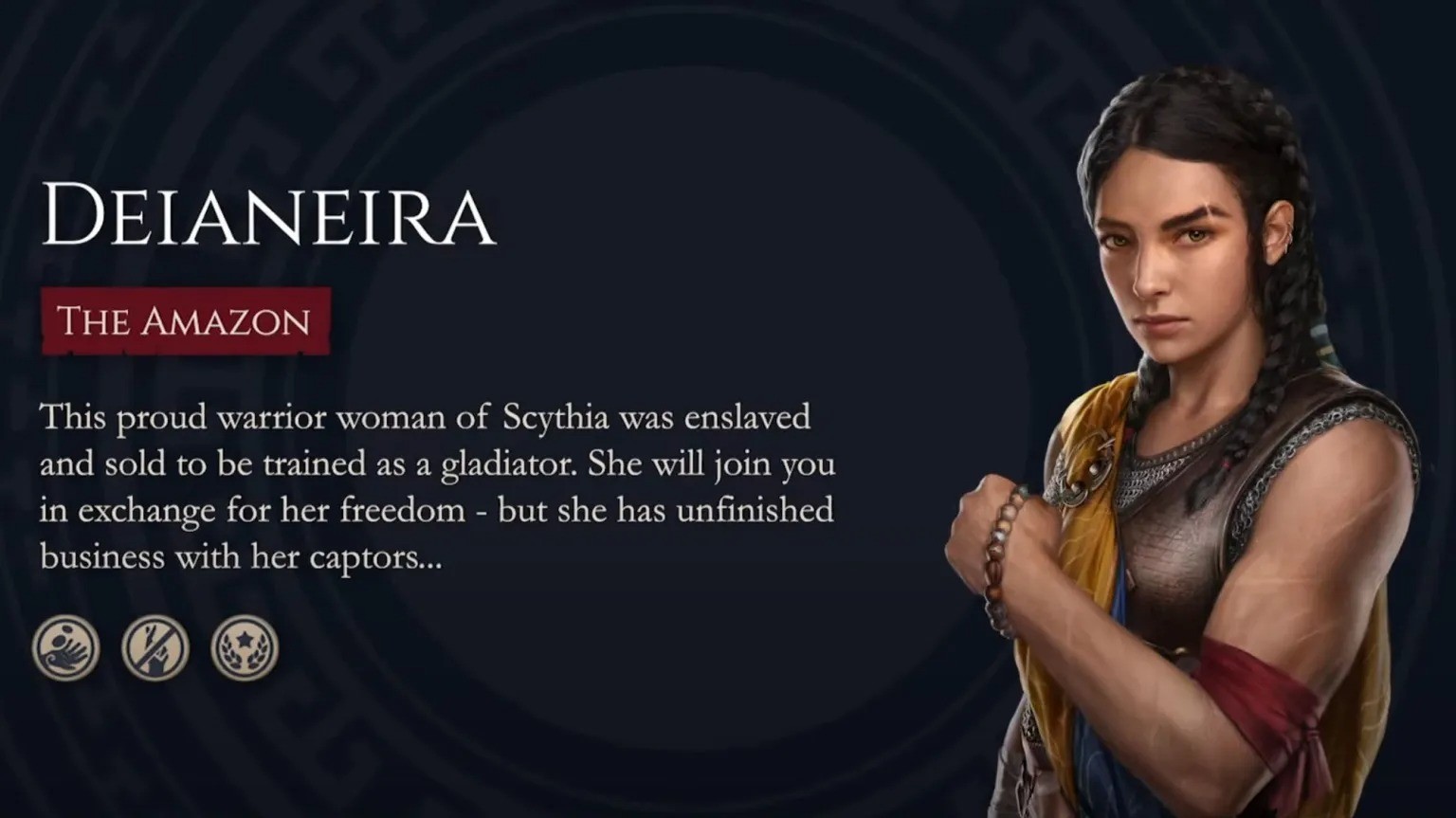 《远征军：罗马》新的预览显示了可玩的角色德阿尼拉。