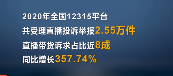 央视曝光直播电商以次充好乱象！平台抽检不合格率50%。