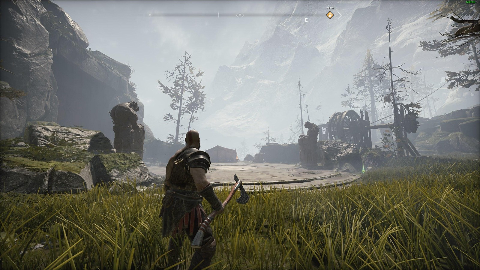 玩家自制的MOD  《战神4》 PC版可以自己调整FOV值。