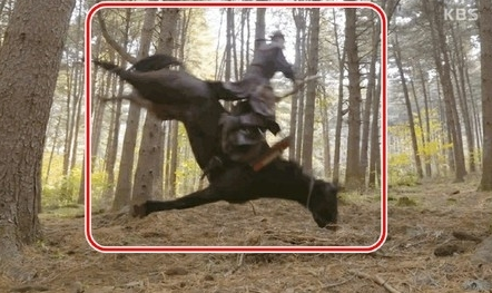 动物保护组织抗议韩剧《太宗李芳远》虐马、故意拴绳、摔马。