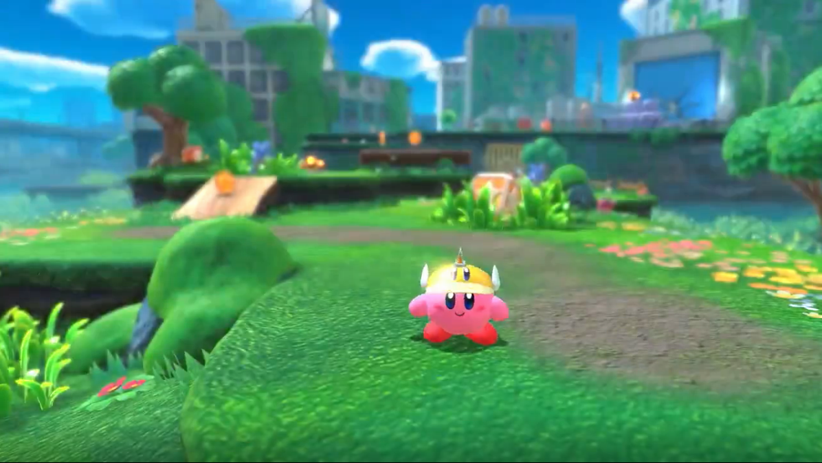 《星之卡比：探索发现》发布演示视频武器弯刀可以分三个阶段进化。