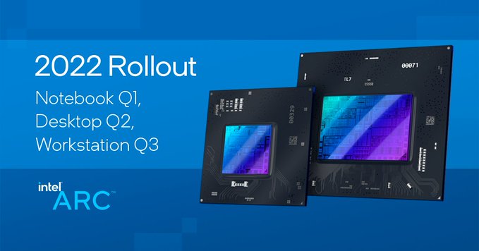 英特尔宣布其ARC独立桌面显卡将于今年在Q2推出。