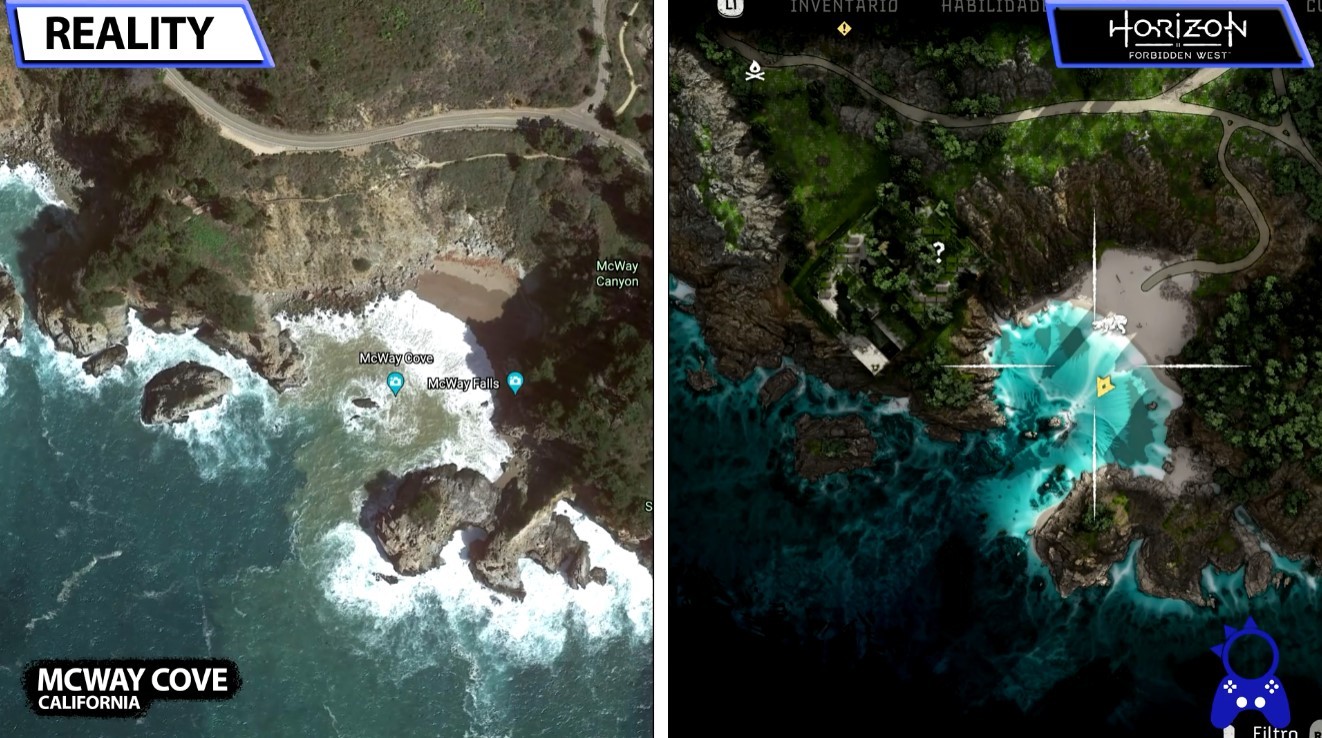 《地平线：西之绝境》 vs实景对比几乎完美再现。