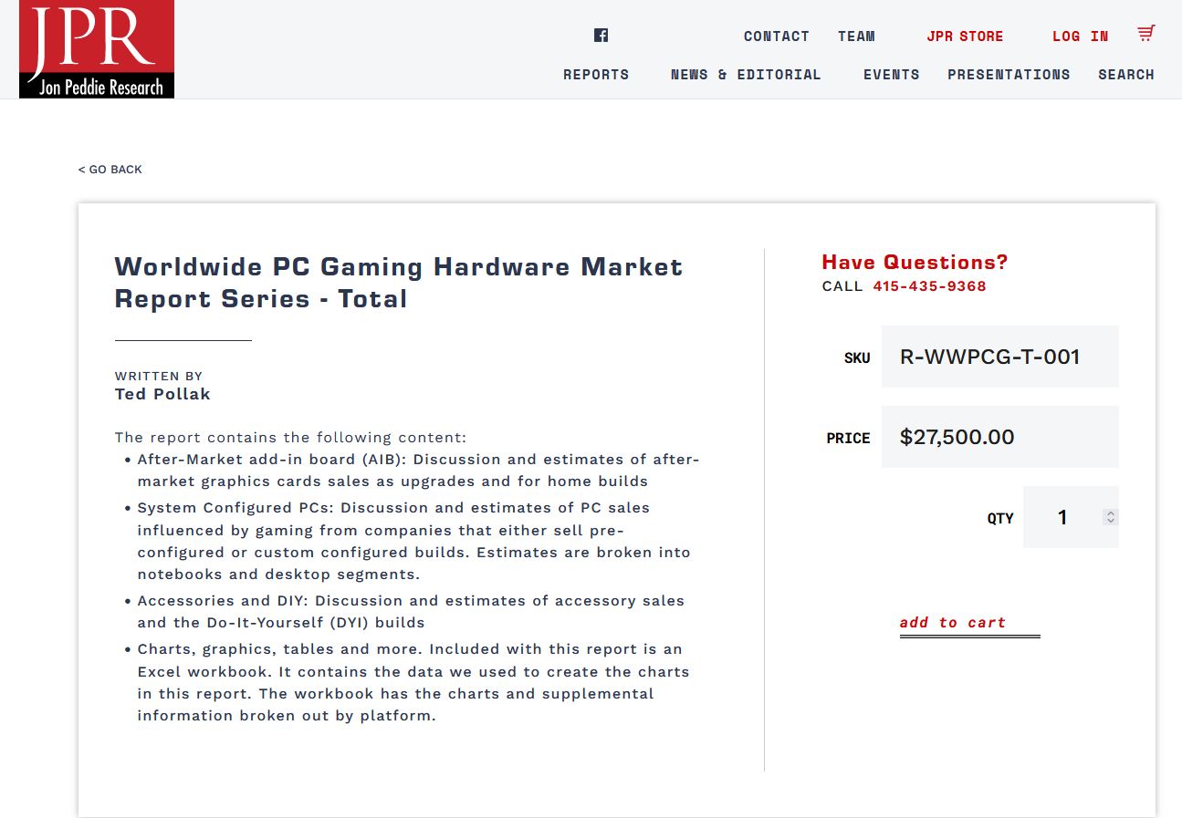 显卡荒持续！据说该季度研究型显卡整体出货量增长不到1%。