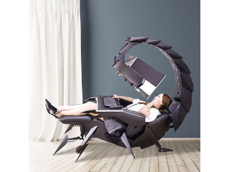 工厂推出全新高端游戏座椅蝎子，外观酷炫实用。