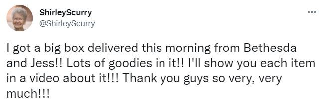 羡慕天空奶奶收到B社《上古卷轴》周边礼包。