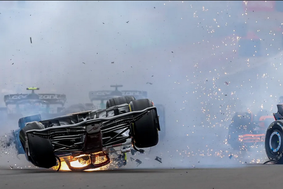 中国F1选手周冠宇的车祸“光环”系统拯救生命。