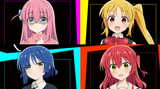 《孤独摇滚！》动画确认新角色美术图将于10月上映。