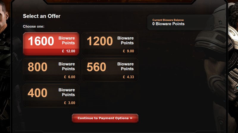 EA玩家被告知，Origin将从10月11日起停止使用BioWarecredits。