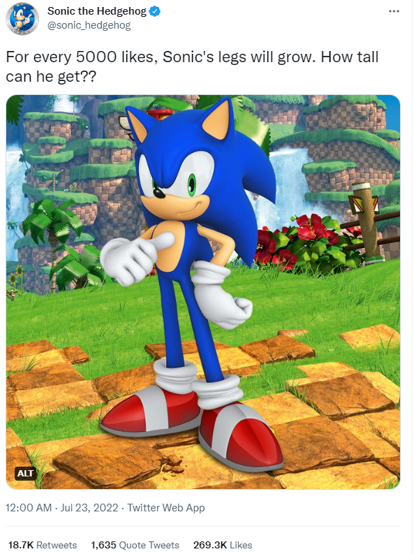 官方恶搞赞扬使Sonik高畅球迷帮助突破宇宙。