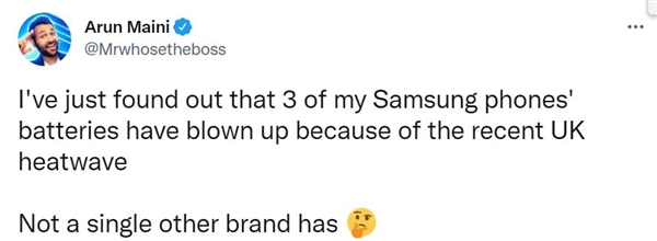 热裂纹！英国博主三星手机因高温电池鼓包