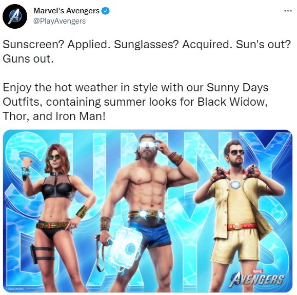 《漫威复仇者联盟》夏日主题皮肤性感寡居妹子爽战