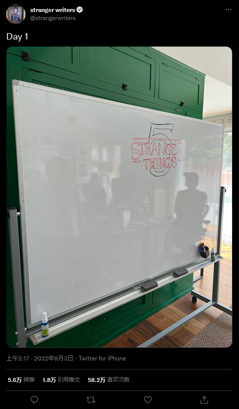 编剧宣布《怪奇物语》第五季剧本已经正式写好。