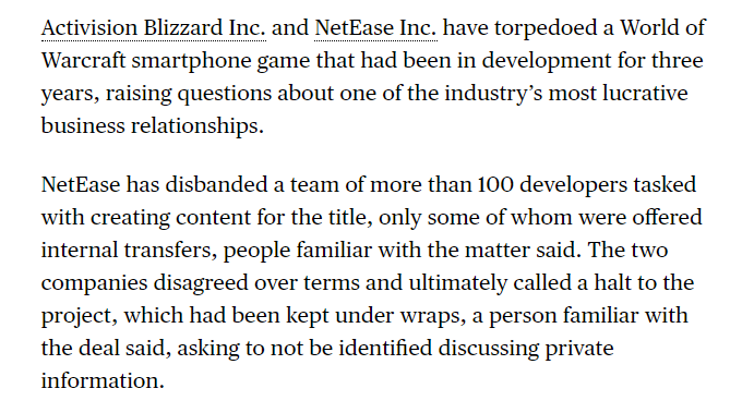 m快递:传暴雪网易《魔兽》MMO手游取消，《心醉魂迷》七夕杀鸡？