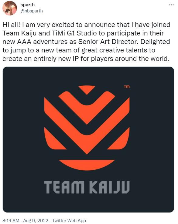 343的前艺术总监加入梅田·G1工作室开发新的3A游戏。