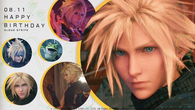 《最终幻想7》主角克劳德生日，官方发布贺词。