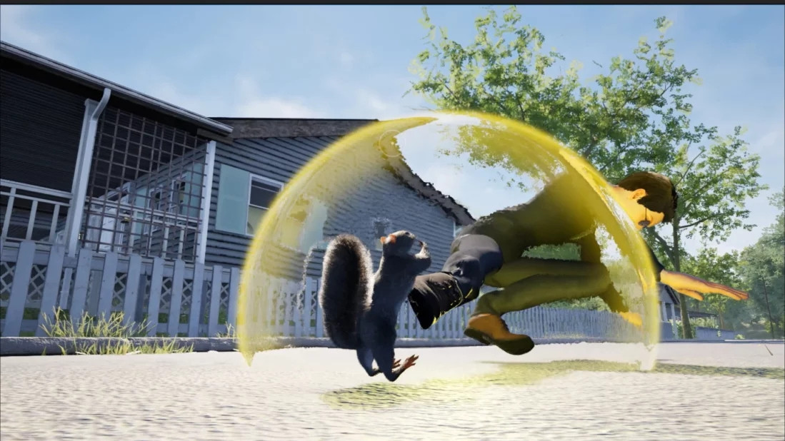 《持枪松鼠》真机演示公告不支持中文。