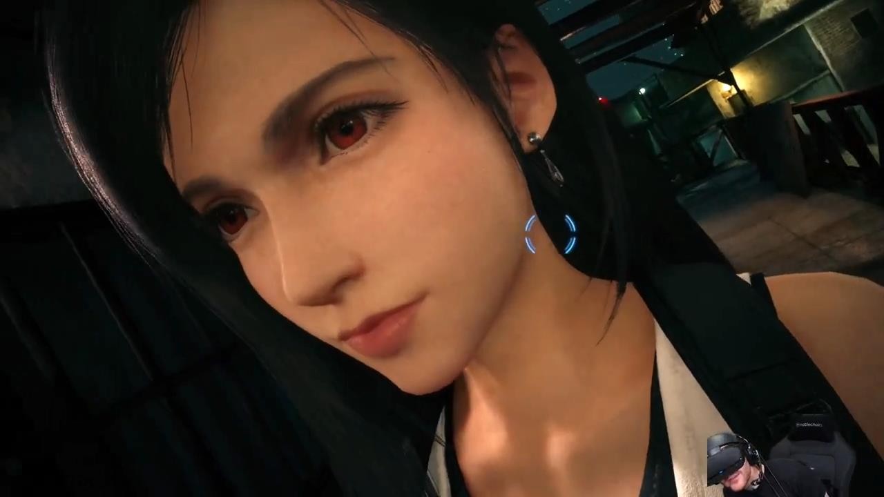 《最终幻想7：重制版》VRMod真机演示看着巨大的Tifa