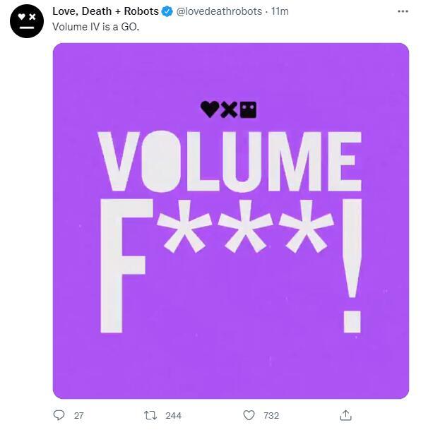 官方:网飞《爱,死亡和机器人》第四季制作决策