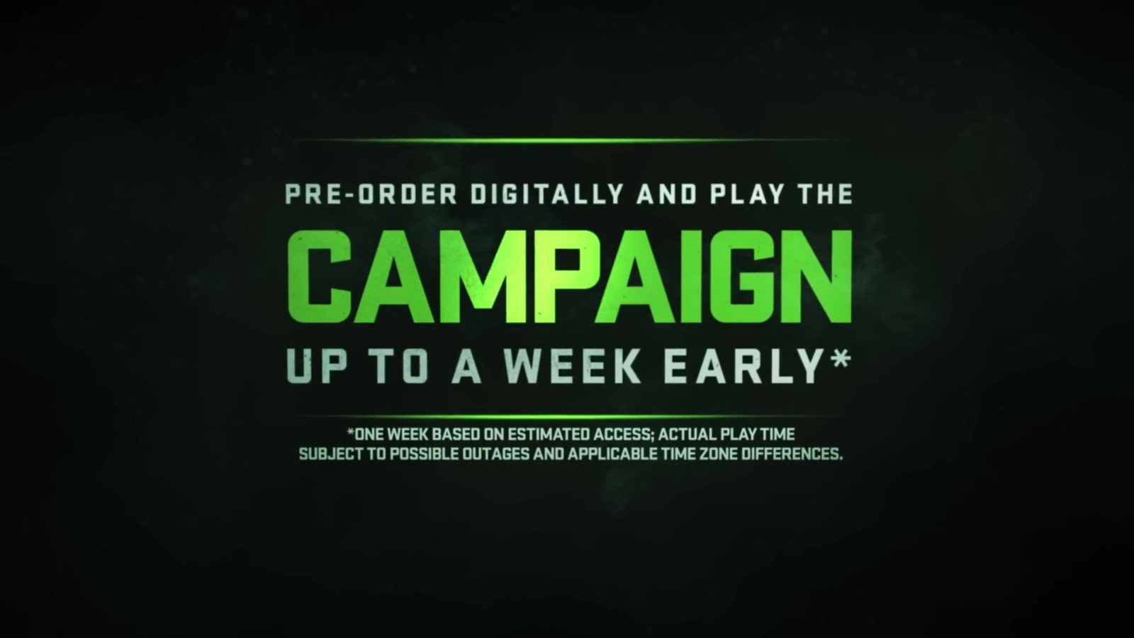 动视:预购《使命召唤19》可以提前一周打战斗。