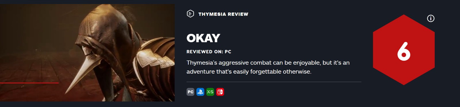 《记忆边境》IGN6分:打架好玩，其他的可以忘记。