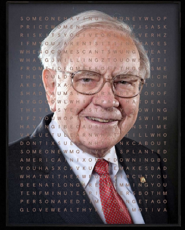 沃伦·巴菲特的特殊艺术照片拍卖价格已超过3万美元。