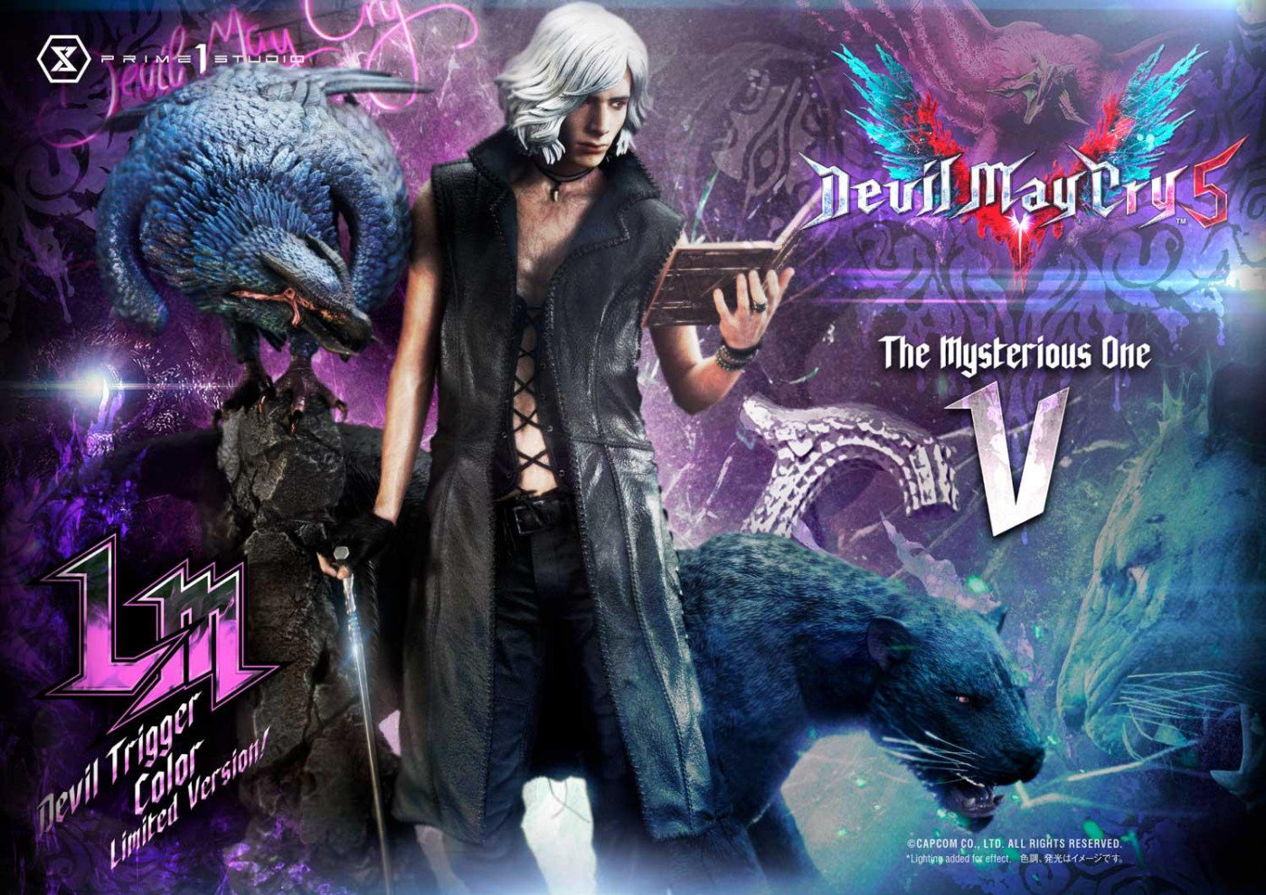 《鬼泣5》神秘人V，一个高端的手工人，让我的三个魔兽完全精致起来。