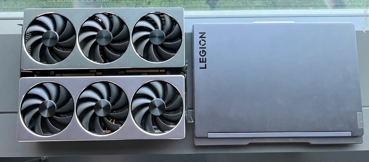 更多联想RTX4090显卡的图片出现长度约36cm。