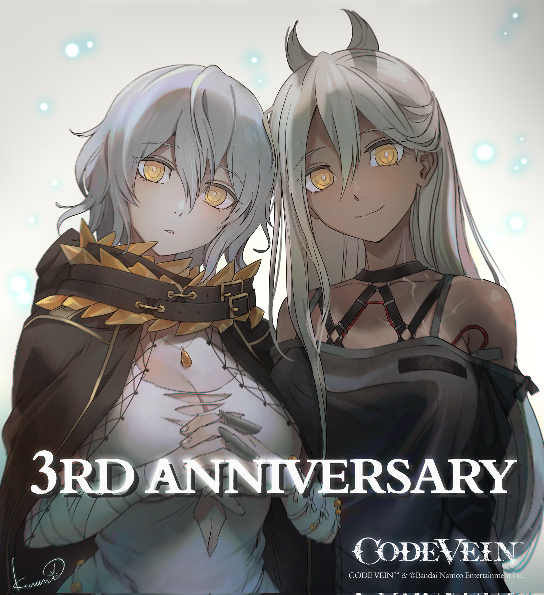 《噬血代码》发售三周年官方发布庆祝贺图。