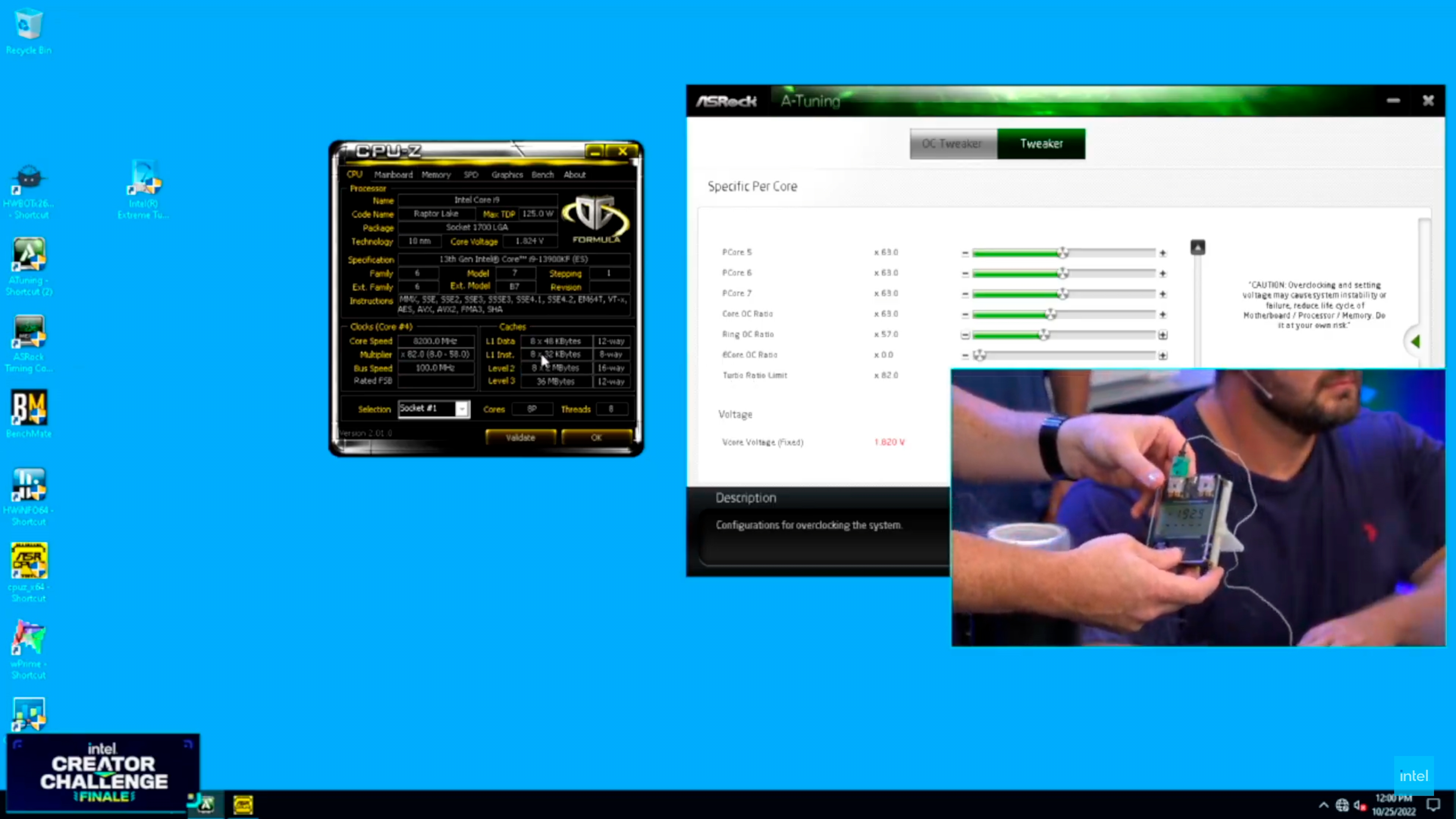 英特尔i9-13900K液氮超频到8.2GHz！AMDZen4远远落后。