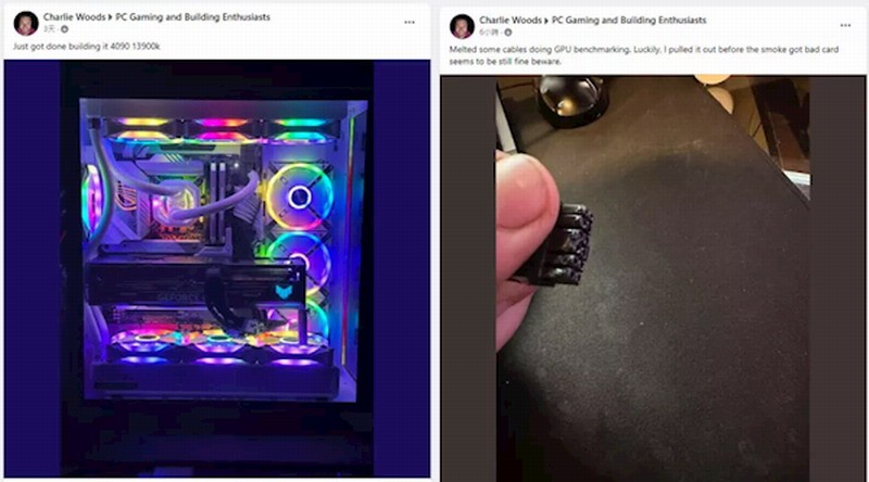 我不能买！两张新RTX4090卡被烧:当场有焦味。