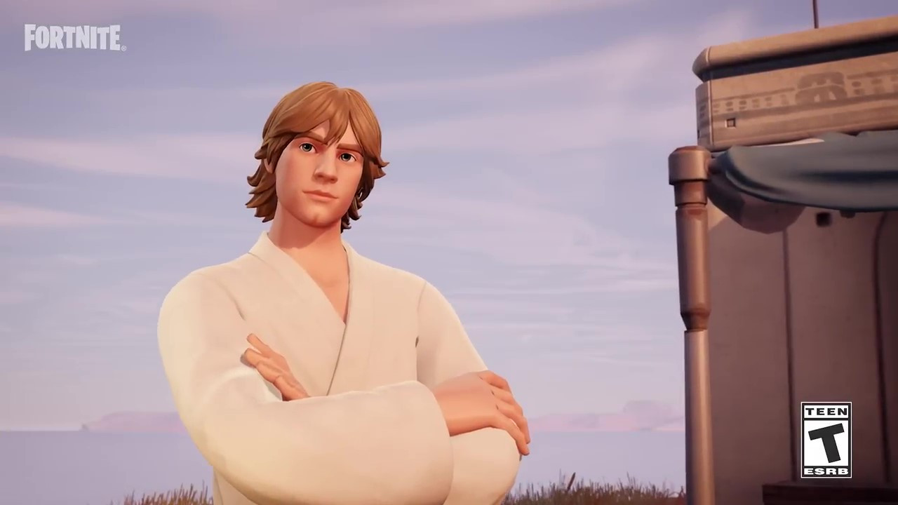 《堡垒之夜》星球大战联合宣传片卢克·天行者上线。