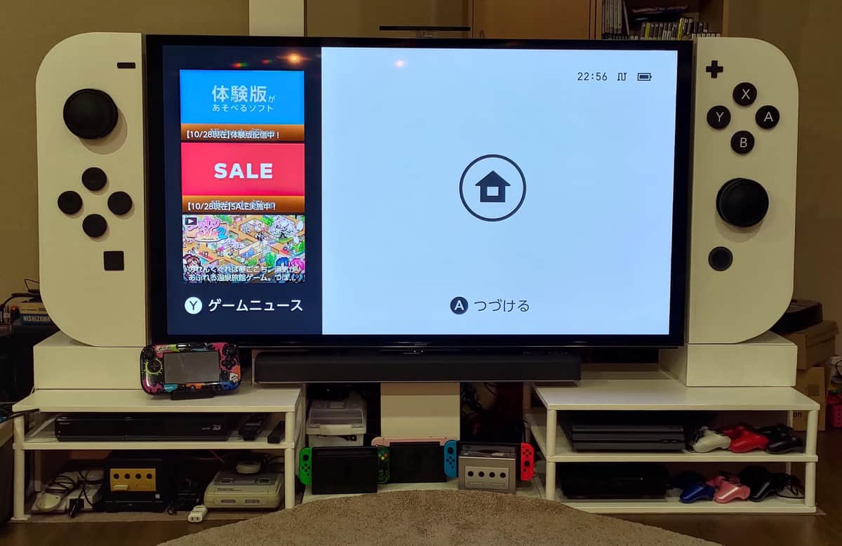 玩家创建一个带有大电视的Joy-Con电视柜，它看起来像一个开关。