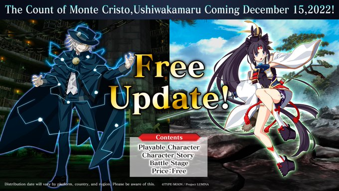 《月姬格斗》新战斗角色公告将于12月15日免费上线。
