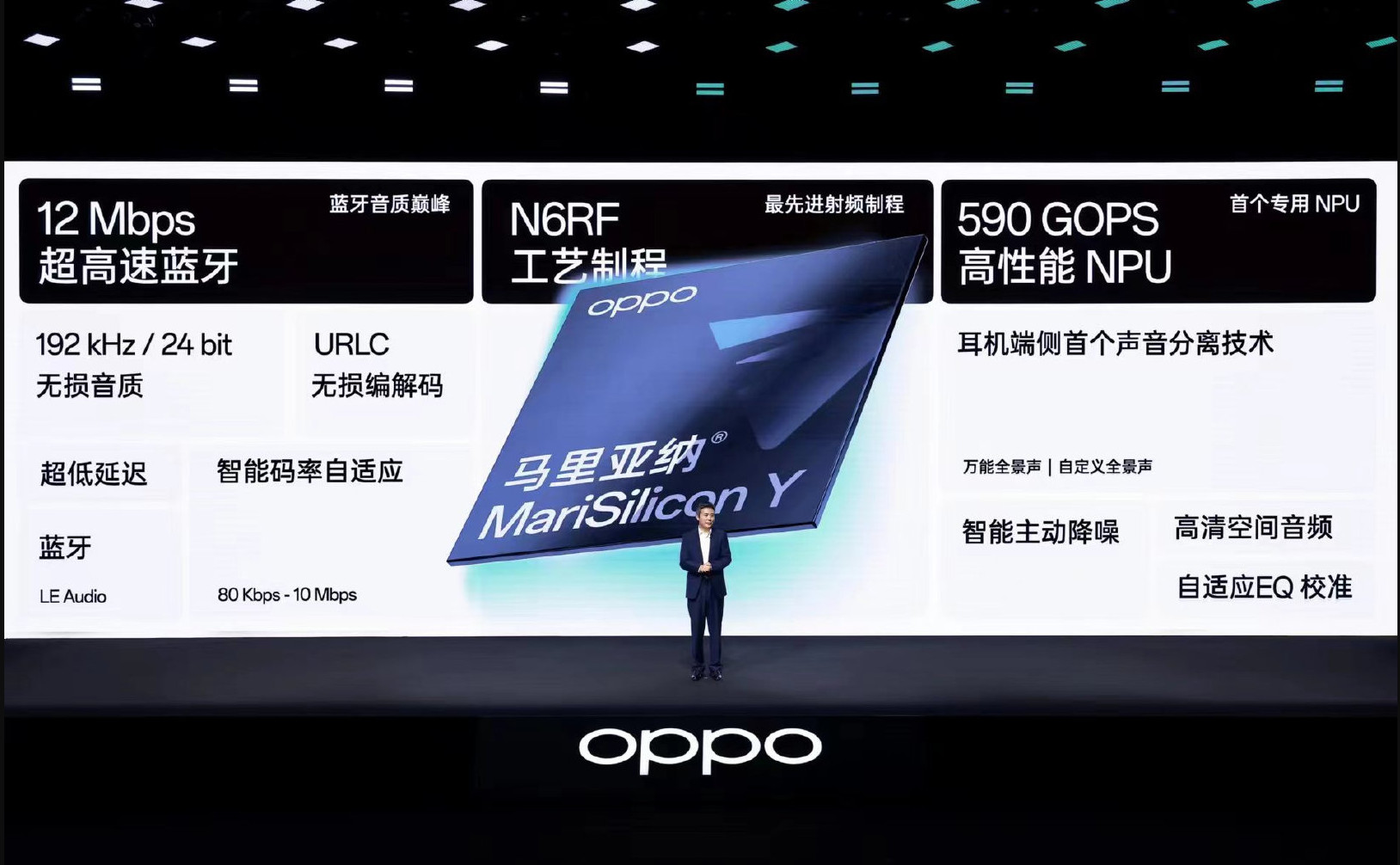 OPPO发布第二款自研芯片旗舰蓝牙音频SoC芯片。