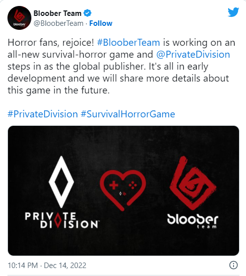 Bloober团队正在开发一种新的恐怖游戏，以成为行业领导者