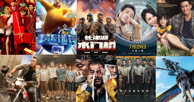 2022年中国电影票房前10名《长津湖之水门桥》登顶